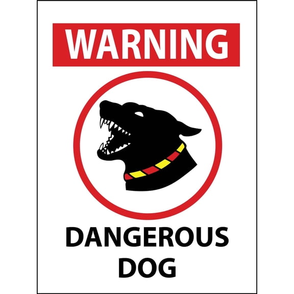 Warning Dangerous Dog Sign Metal Tin Sign 12x8 Inches Caution Danger Safety Security Warning Notice Signs