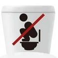 Warning Decals For Toilet Adhesive No Squatting Toilet Stickers