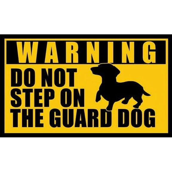 Warning Do Not Step on The Guard Dog 3M Reflective sticker| Dachshund dach Funny