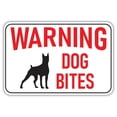 thumbnail image 1 of Warning Dog Bites Metal Sign Size: 16 x 12 Inch, 1 of 5