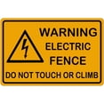 thumbnail image 1 of Warning Electric Fence Do Not Touch Or Climb Sign Outdoor Aluminum Signs - Safety Signs - High Voltage Warning Signs 8 X 12 Inch, 1 of 4