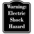 thumbnail image 1 of Warning Electric Shock Hazard BLACK Aluminum Composite Sign 15''x18'', 1 of 9