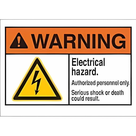 Warning Electrical Hazard Authorized Personnel Only No.6577 - 8"x12" Metal Tin Sign, Shock/Death Risk Alert