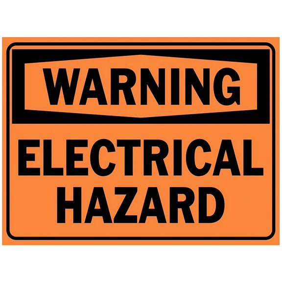 Warning Electrical Hazard Sign _u2013 8"x12" Metal Tin Sign for Industrial or Commercial Use, Electrical Zone, Hazard Alert
