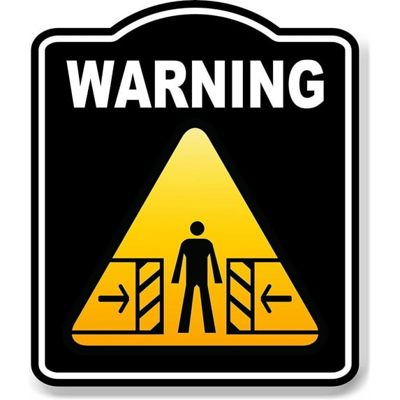 Warning Entrapment Risk Caution OSHA Danger BLACK Aluminum Composite ...