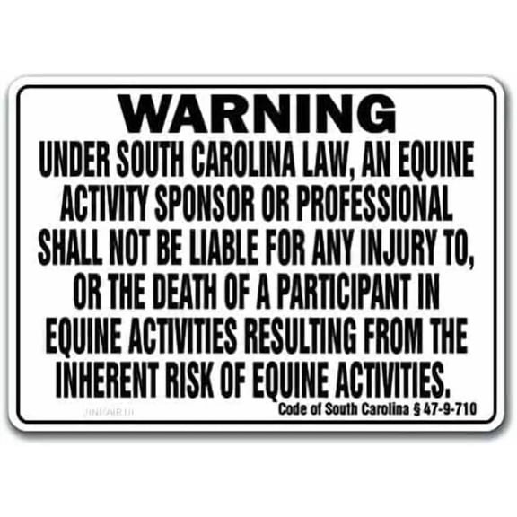 Warning Equine Activity Sign – 8x12 Inch RustFree Aluminum,Reflective & Weatherproof Metal Sign,HighVisibility Outdoor Safety Warning for Equestrian Events