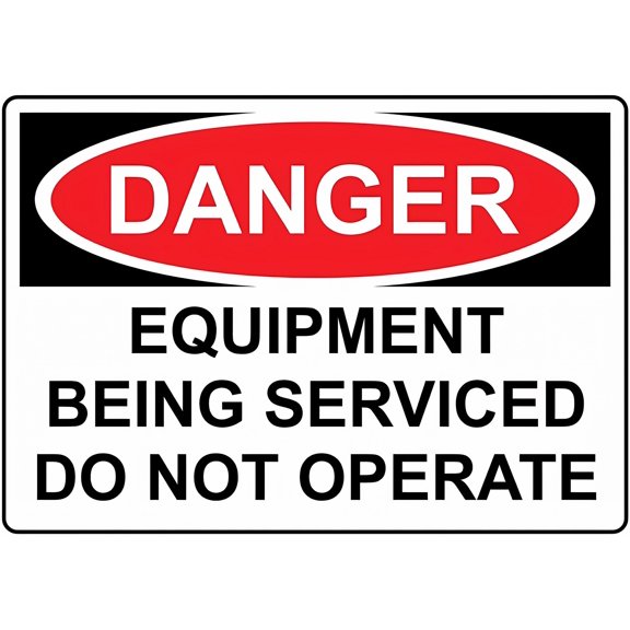 Warning Equipment Being Serviced Do Not Operate Sign - 8"x12" Rust-Proof Aluminum Sign, Electrical Workshops Industrial Sites Machinery Maintenance Areas Use
