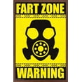 thumbnail image 1 of Warning - Fart Zone Wall Poster, 14.725" x 22.375", Framed, 1 of 5