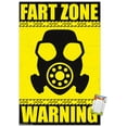 thumbnail image 1 of Warning - Fart Zone Wall Poster, 14.725" x 22.375", 1 of 5