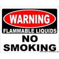 thumbnail image 1 of Warning Flammable Liquids No Smoking Sign, 1 of 1