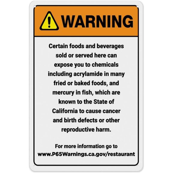 Warning Food And Non Alcoholic Beverage Sign 8"x12", Rust Free Aluminum Printed With Professional Graphics Easy To Mount, Indoor Outdoor Use for Home Business Restaurant