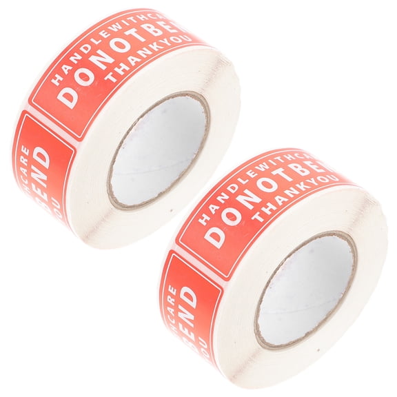 FENGGUIQU Fragile Shipping Warning Stickers, Self-Adhesive Rectangular Labels, 2 Rolls for Package Caution