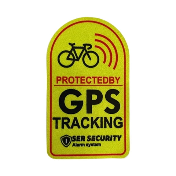 Warning GPS Alarm System Anti-Theft GPS Tracking Sticker - Alarm Security Warning Tracking Sticker - Self Adhesive Car Warning Stickers for Bikes - Equipment - Scooter - Color D