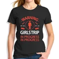 thumbnail image 1 of Warning Girls Tee Funny Playful Letter Design Trendy Bold Message Unisex T-Shirt up to size 5XL, 1 of 2