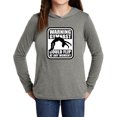 thumbnail image 1 of Warning Gymnast Kids Long Sleeve Hoodie, X-Small Grey, 1 of 3