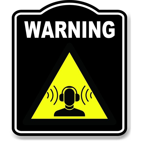 Warning High Volume Risk Caution OSHA Danger BLACK Aluminum Composite Sign, 15"x18"