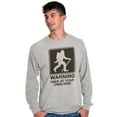 thumbnail image 1 of Warning Hike Your Own Risk Bigfoot Plus Size Long Sleeve Graphic Tee Shirt Brisco Brands 2X, 1 of 5