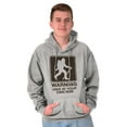 thumbnail image 1 of Warning Hike Your Own Risk Bigfoot Unisex Plus Fleece Graphic Hoodie Brisco Brands 2X, 1 of 5