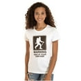 thumbnail image 1 of Warning Hike Your Own Risk Bigfoot Womens Slim Fit Graphic Tee Brisco Brands X, 1 of 5