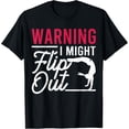 thumbnail image 1 of Warning I Might Flip Out Funny Gymnast Gymnastics Pun Outfit T-ShirtMen and women, Black T-shirt, size: Extra large S-4XL, 1 of 4