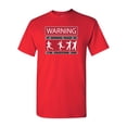 thumbnail image 1 of Warning If Zombies Chase Us Tripping You Adult DT T-Shirts Tee (X Large, Red), 1 of 2