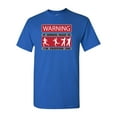 thumbnail image 1 of Warning If Zombies Chase Us Tripping You Adult DT T-Shirts Tee (XXXX Large, Royal Blue), 1 of 2