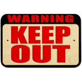 thumbnail image 1 of Warning Keep Out Sign, 1 of 1