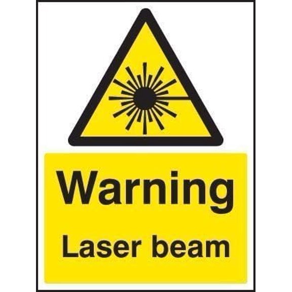 Warning Laser Beam Safety Sign Metal Sign Decorative Wall Plaque, 12 X 8 inch