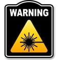 thumbnail image 1 of Warning Lazer Beam Caution OSHA Danger BLACK Aluminum Composite Sign, 15"x18", 1 of 2