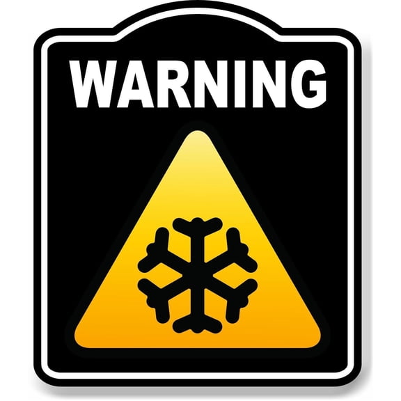 Warning Low Temperture Caution OSHA Danger BLACK Aluminum Composite Sign, 20"x24"