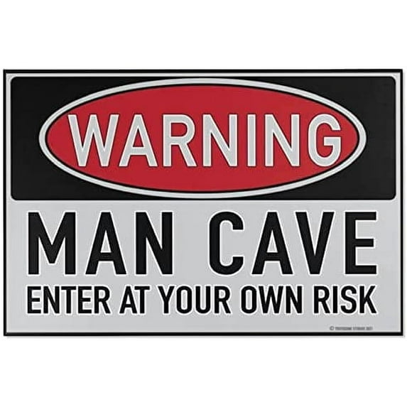 Warning Man Cave Enter at Your Own Risk 3x2 Feet Funny Area Rug Indoor Welcome Mat Doormat Accent Home Decor