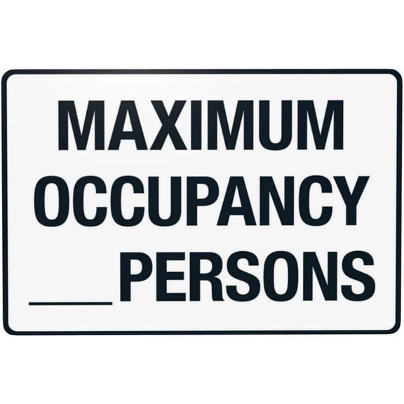 Warning Maximum Occupancy Persons Metal Tin Sign 8"x12", Retro Aluminum Vintage, For Spa Pool Indoor Outdoor Rules Decor