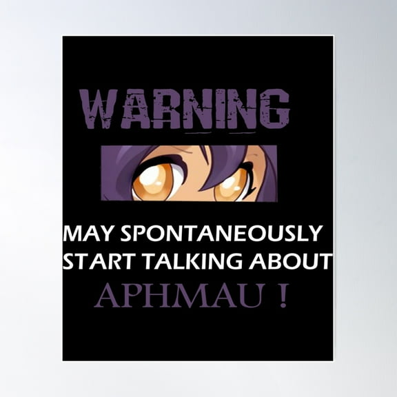 Warning ! May Spontaneously Start Talking About Aphmau ! Poster Wall Art, Modern Wall Decor For Living Room Bedroom, 16x24 UNFRAMED