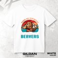thumbnail image 1 of Warning May Spontaneously Start Talking About Beavers Funny Fun Unisex T-Shirt, up to size 5XL., 1 of 2