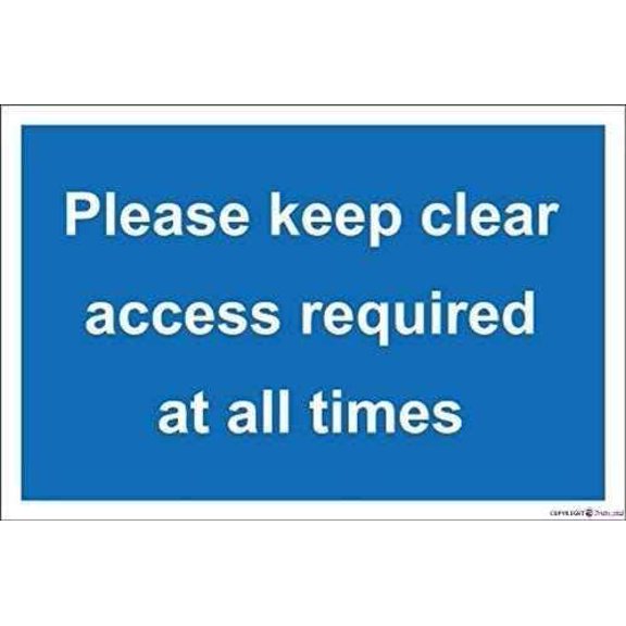 Warning Metal Tin Signs Please Keep Clear Access Required at All Times Signs Street Sign 20 x 30 cm / 8 x 12 inches