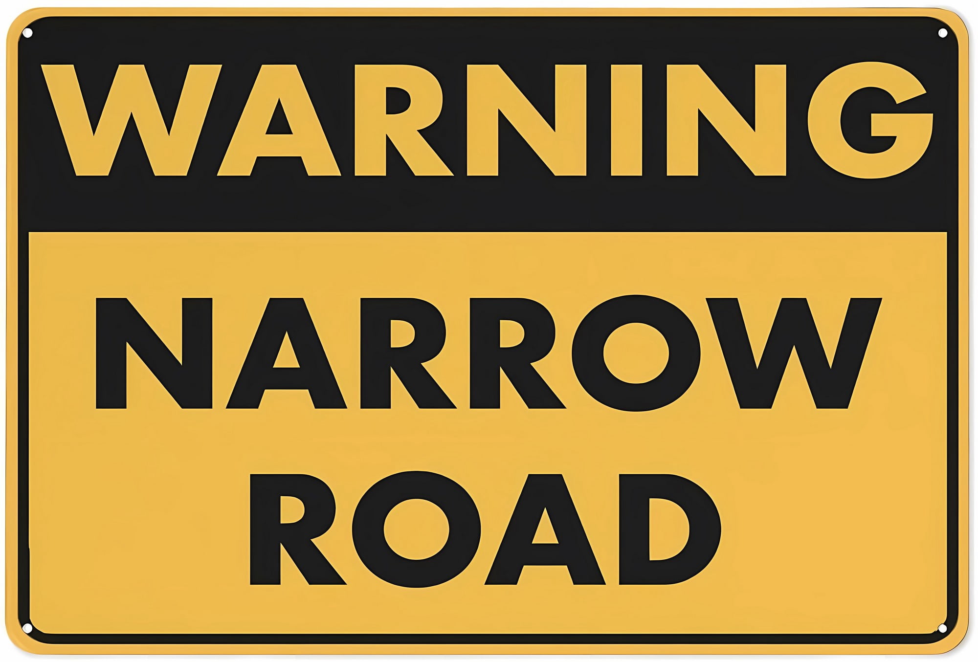 Warning Narrow Road Sign - 8