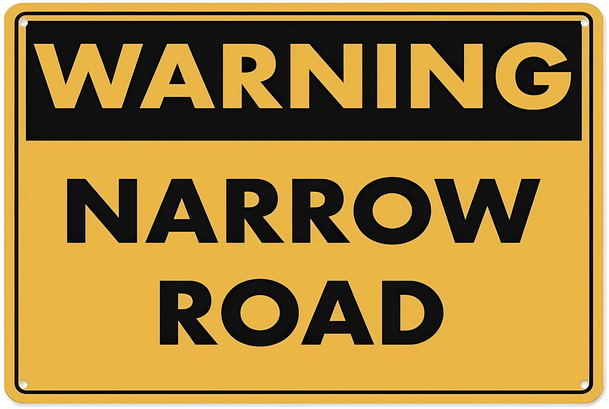 Warning Narrow Road Warning Sign - 8