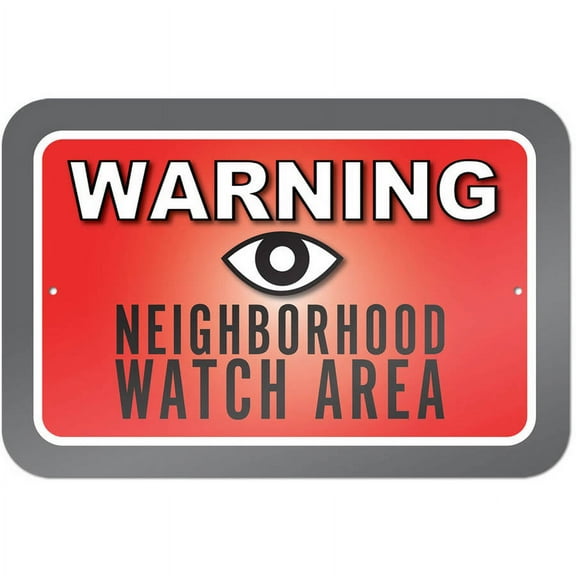 Warning Neighborhood Watch Area Sign