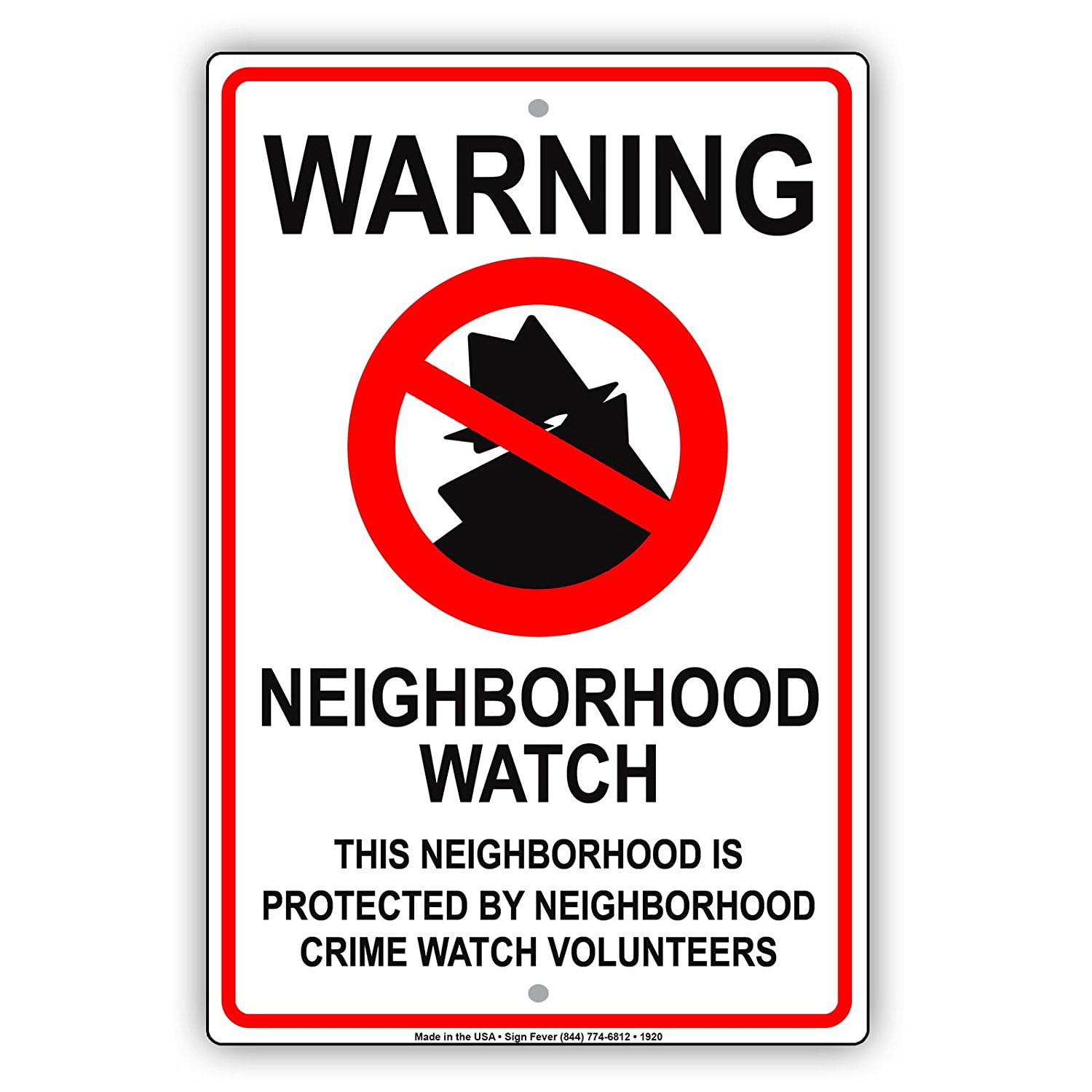 大型61x45アメリカ　1982年製Neighborhood Watch サイン Warning Neighborhood Watch Aluminum Metal Sign, Business Quality