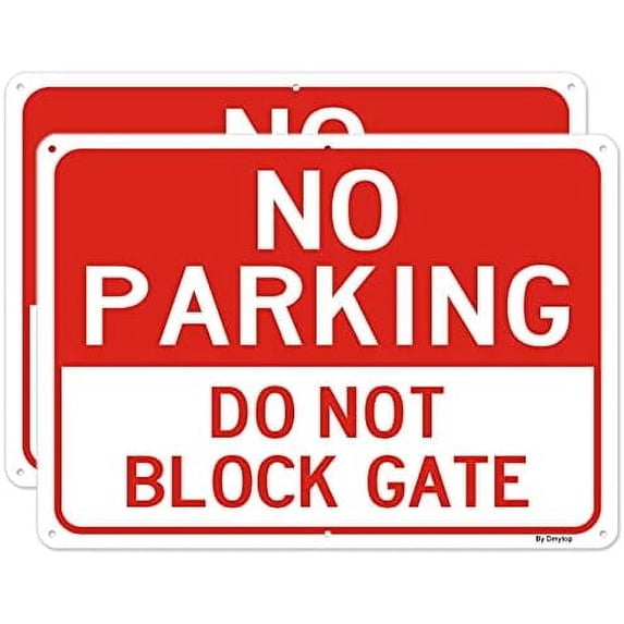 Warning No Parking Do Not Block Driveway Signs Metal Signs 8x12 Inches ...