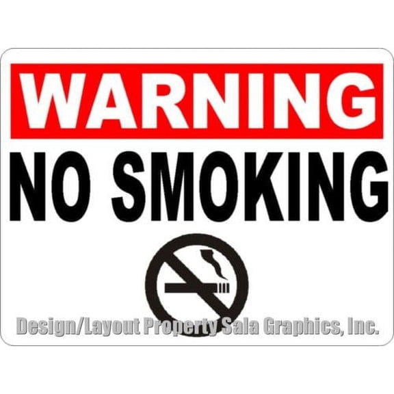 Warning No Smoking Sign