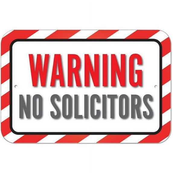 Warning No Solicitors Sign