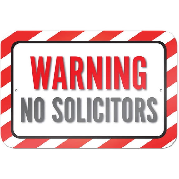 Warning No Solicitors Sign