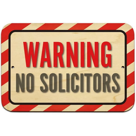 Warning No Solicitors Sign