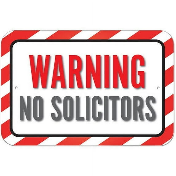 Warning No Solicitors Sign