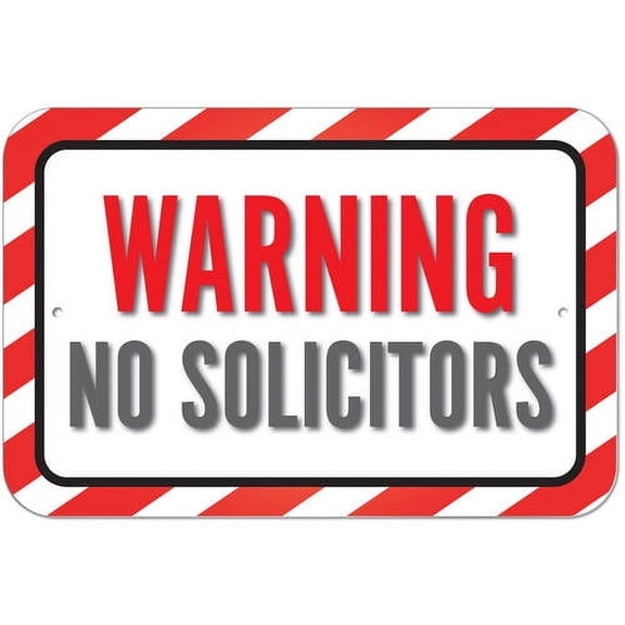 Warning No Solicitors Sign