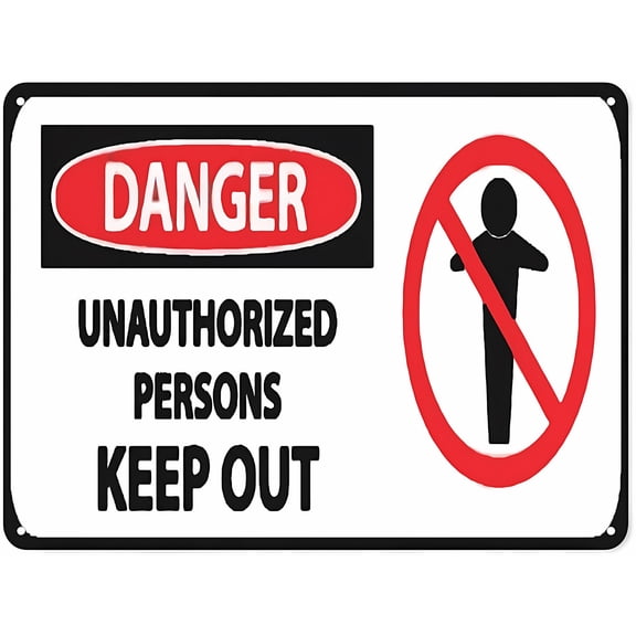 Warning Notice Traffic Sign Danger Unauthorized Persons Keep Out - 8"x12" Aluminum Safety Tin Road Sign for Restricted Area, Private Property