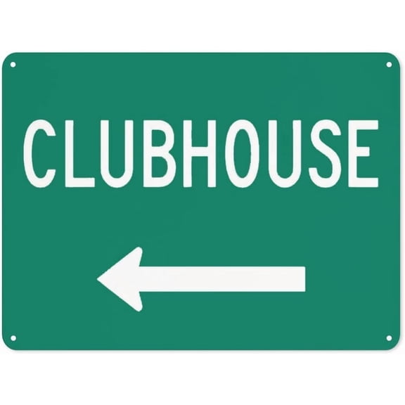 Warning Notice Traffic Sign,Directional Golf Course Sign Clubhouse, Aluminum Safety Danger Tin Road Sign Safety Signs for Workplace