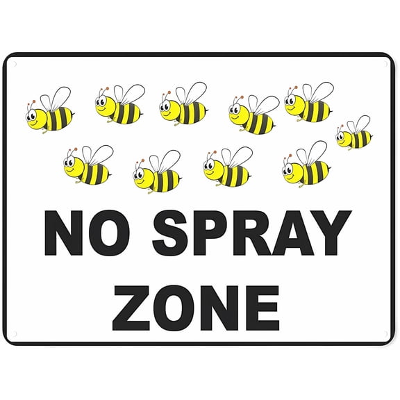 Warning Notice Traffic Sign No Spray Zone - 8"x12" Aluminum Safety Tin Road Sign for Construction, Industrial, Public Area