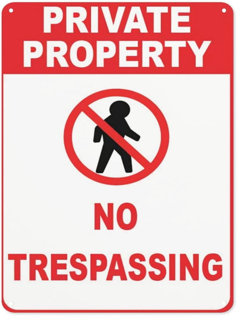 Cartello In Metallo "No Parking" Con Testo In Inglese - Targa Antiruggine 20,3x30,5 Cm Per Esterni E Casa